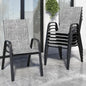 Patio Chairs Set of 6 Stackable Outdoor Dining Chairs