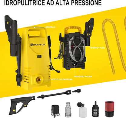 Electric High Pressure Washer 1600W,120bar,380l/h