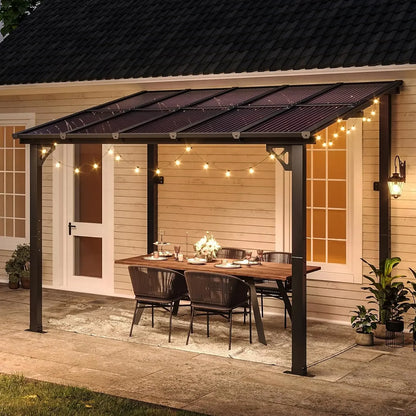 8' x 10' Gazebo for Patio, with Sloped Roof