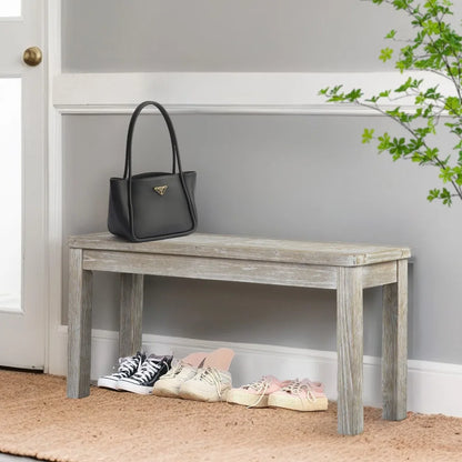 40in Outdoor Wooden Porch Bench