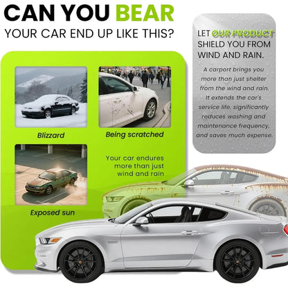 18×8.2×7.5FT All Weather Proof Carport, Heavy Duty