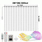 Intelligent 400 LED curtain light
