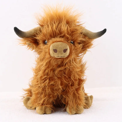Simulation Highland Cows and Sheep Animal Plush Doll