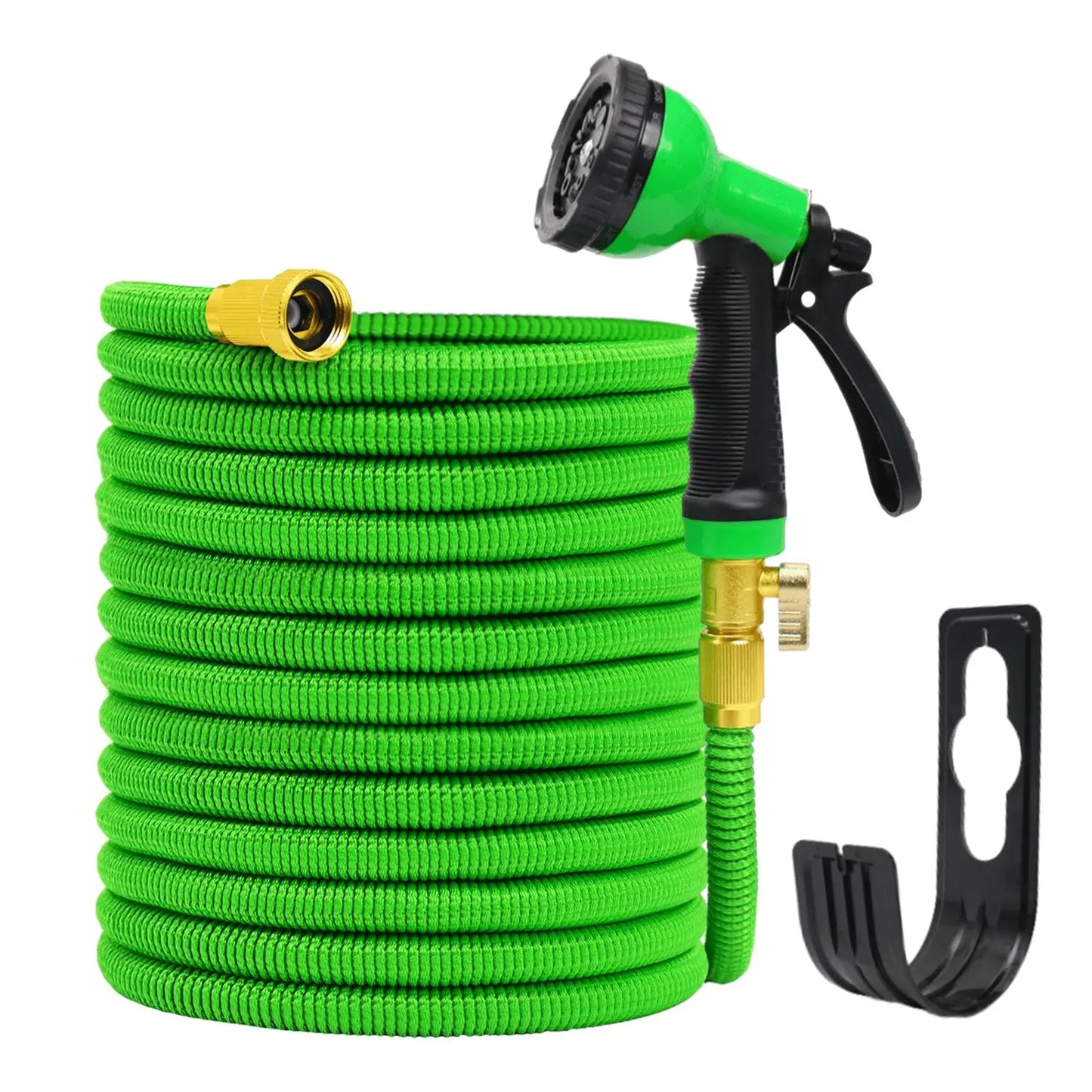 50-100FT Expandable Garden Hose with Holder &10 Spray Nozzle 3/4 inch