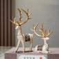 2Pcs/Set Resin Deer Figurine Elk Statue