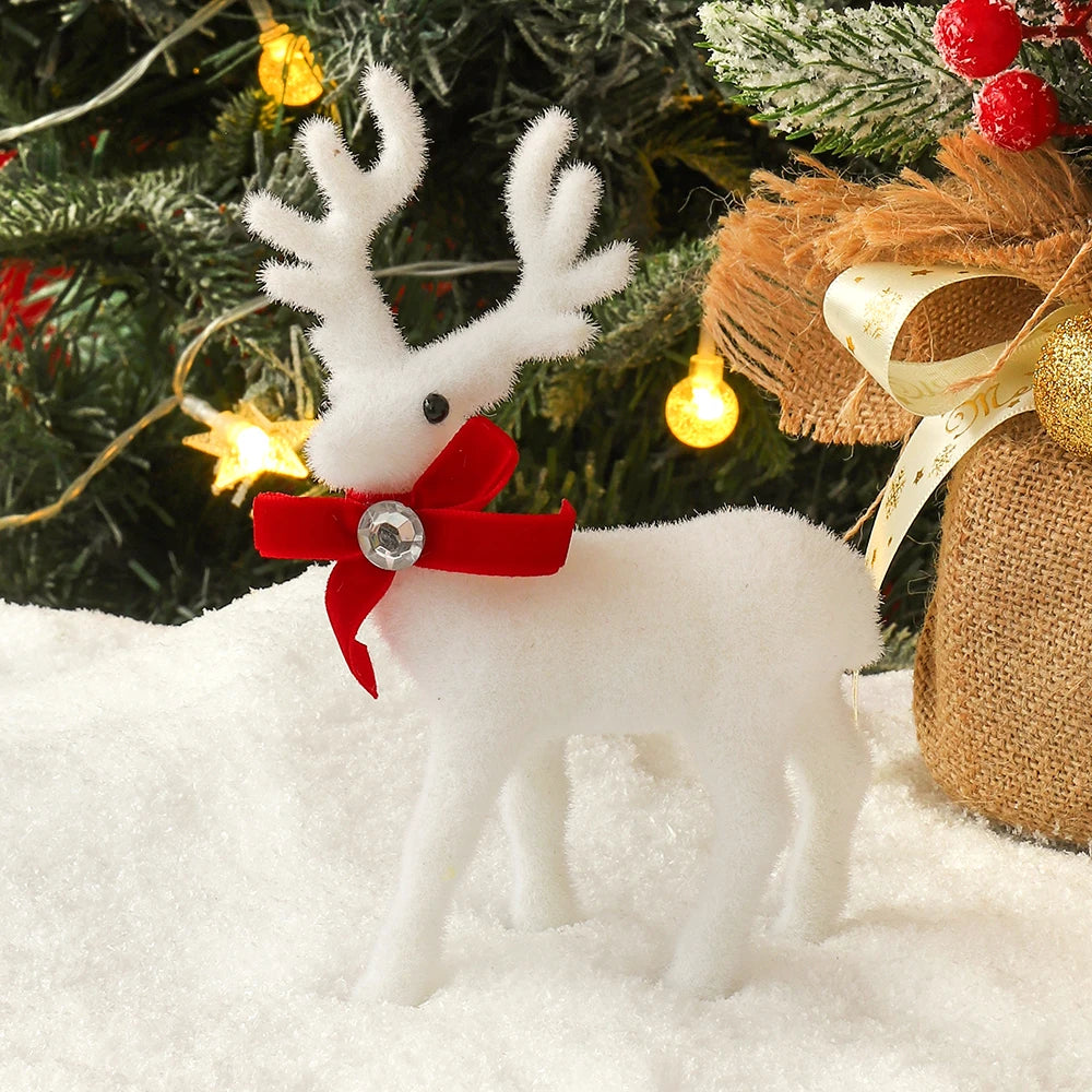 1/2Pcs 16/21/26CM Elk Christmas Decoration Christmas Tree Ornaments for Home Room Decor New Year 2025 Gifts Accessories