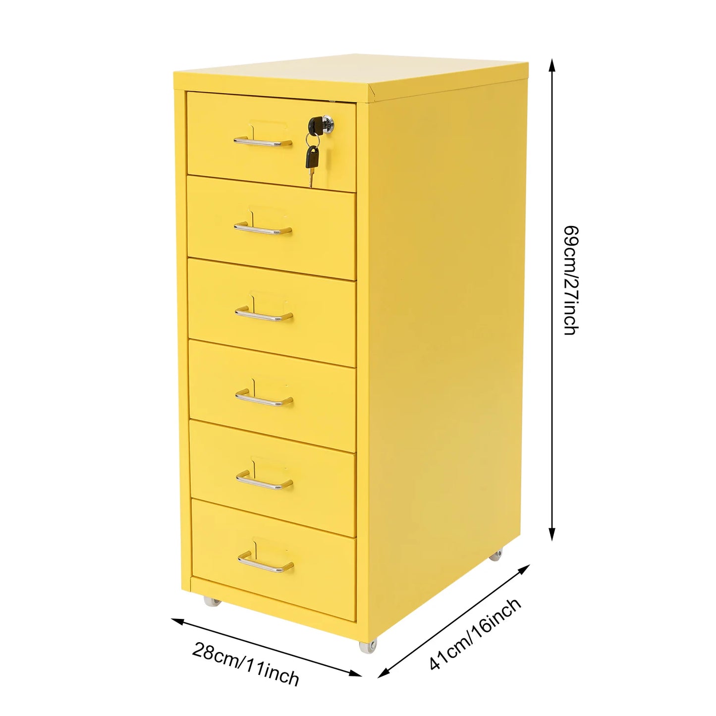6 Drawer File Cabinet with Lock