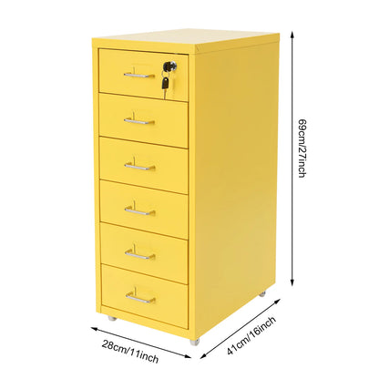 6 Drawer File Cabinet with Lock