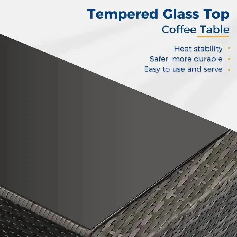 4 Piece Outdoor Patio Furniture Sets. Wicker