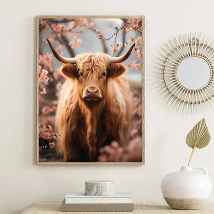 Scottish Highlanders  Art poster  Scottish Cow Canvas