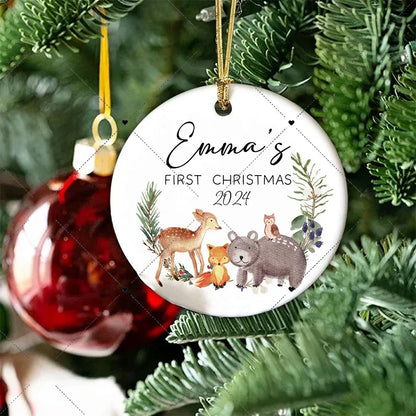 First Christmas Baby Ornament Gift Personalized