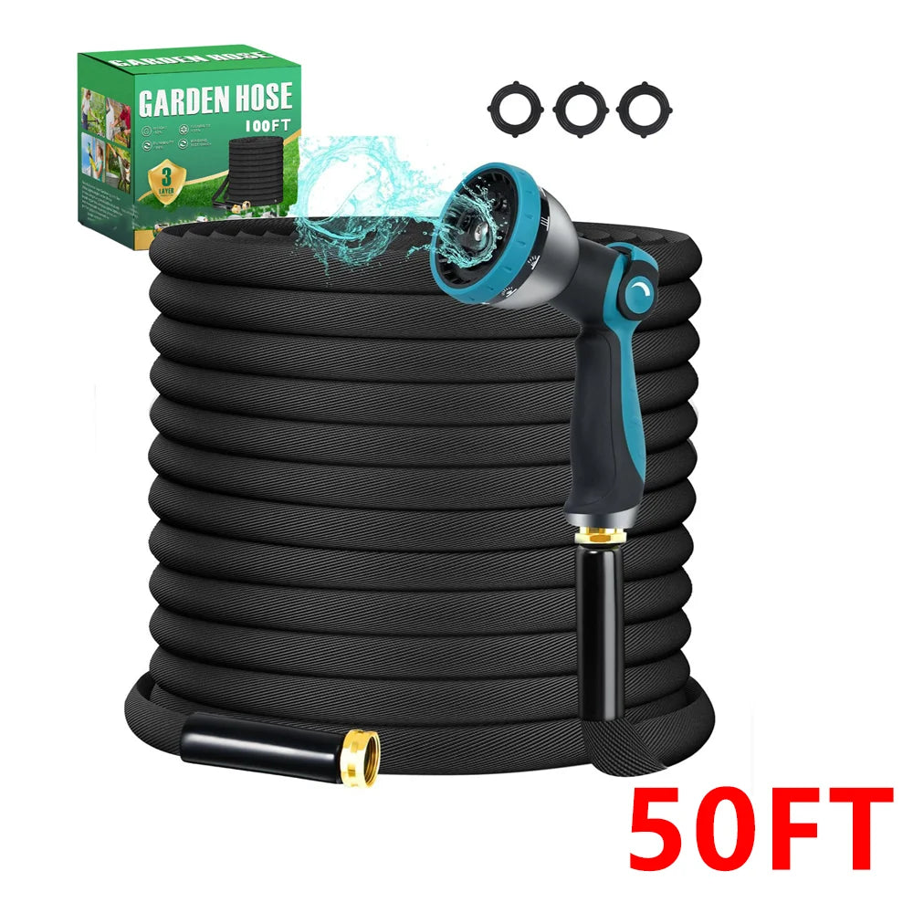 Non-Expandable Garden Water Hose 50/100ft Kink Free