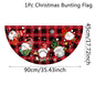 Christmas Outdoor Fan-shaped Flag Banner