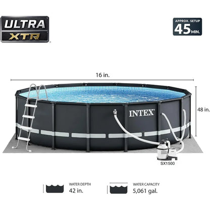26325EH Ultra XTR Deluxe Above Ground Swimming Pool Set: 16ft x 48in