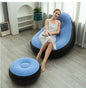Inflatable Lazy Sofa Chair PVC Flocking Foldable Sofa With Slip-on Lunch Lounge Chair Set
