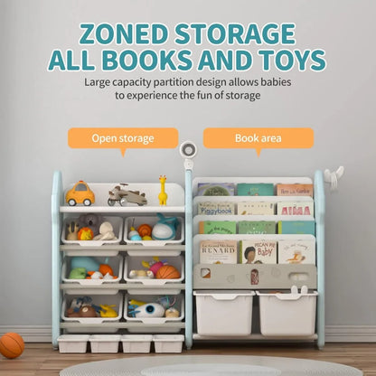 kids bookshelf and toy storage cabinet,