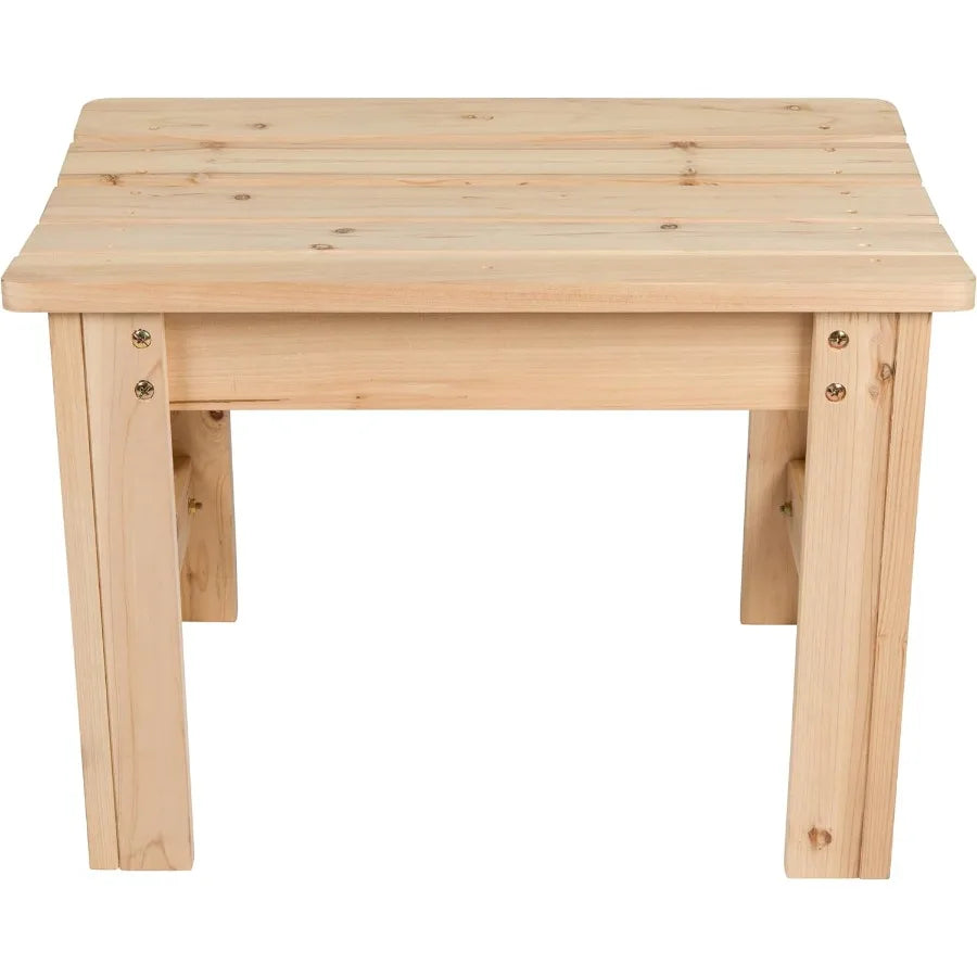 Outdoor Wood Backless Patio Garden Bench 2 Ft Natural