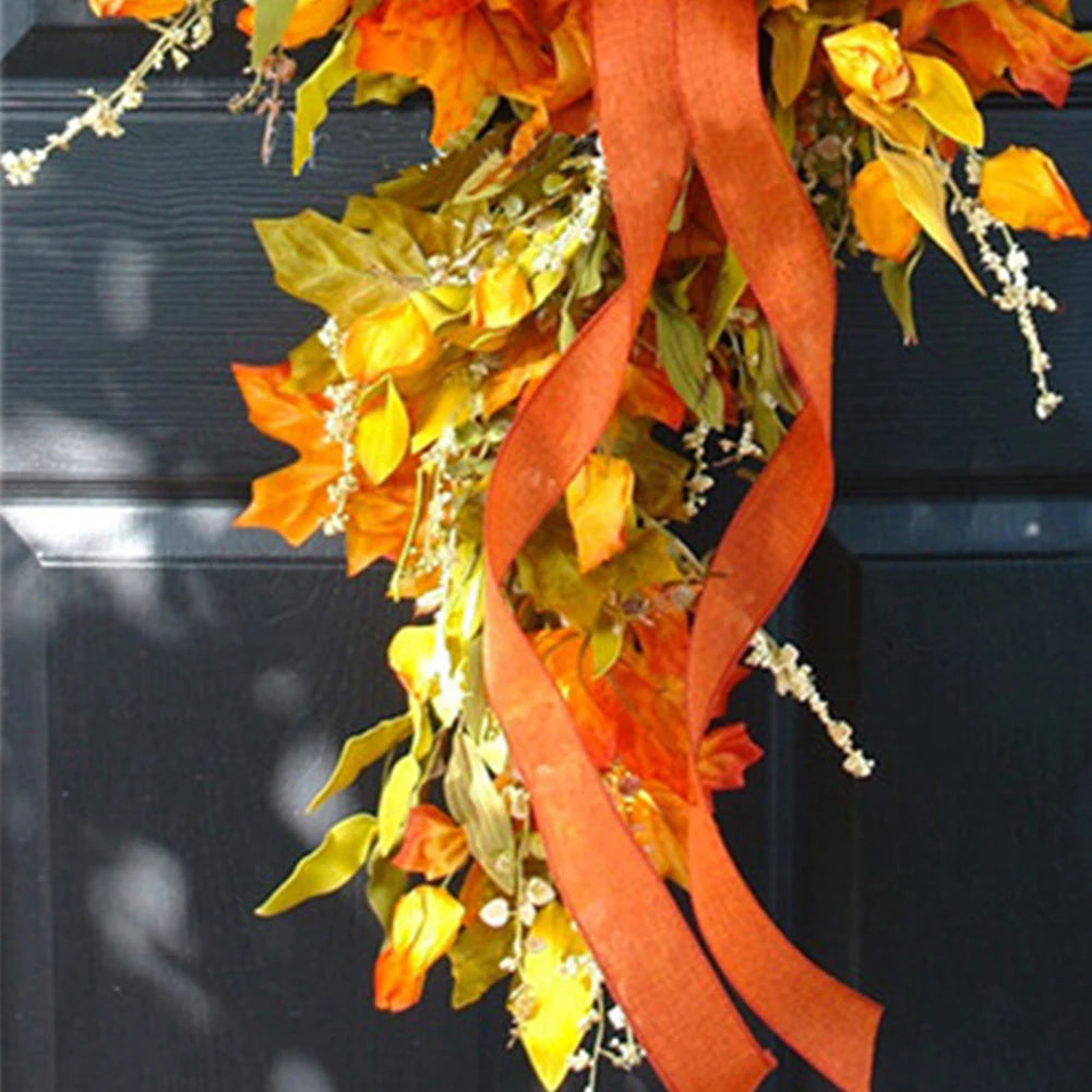 Thanksgiving Farmhouse Wreath Autumn Scene Decor