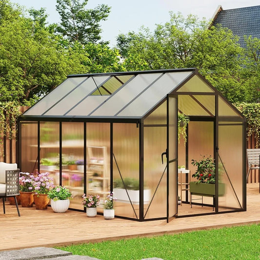 6x10FT Walk-in Polycarbonate Greenhouse Kit