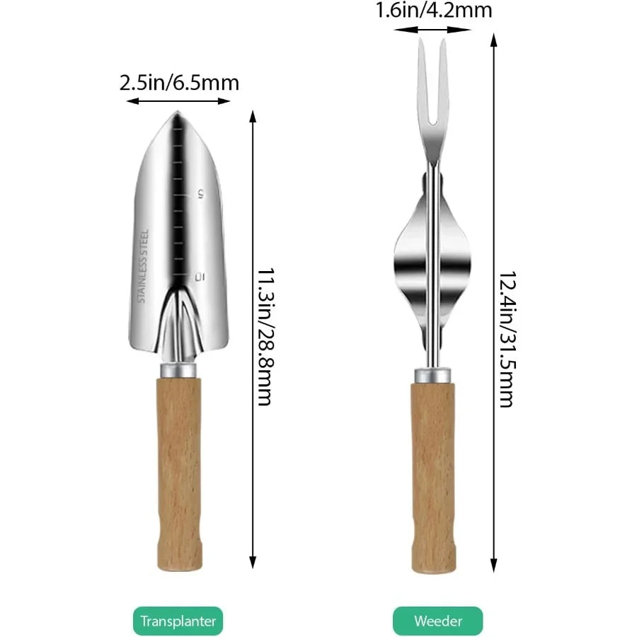 Garden Tool Set 2Pcs Gardening Hand Tools Stainless Steel