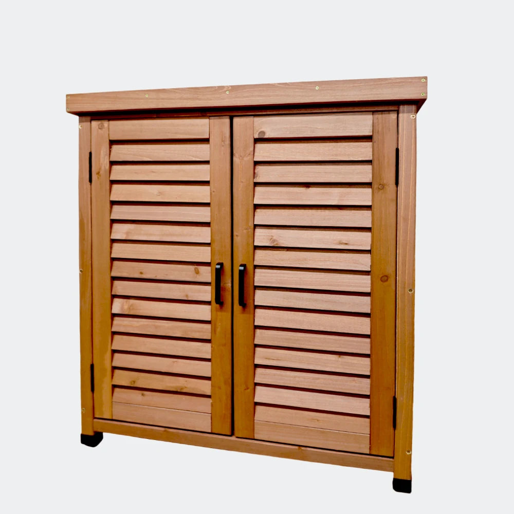 Potting Bench with Storage Cabinet and Metal Table Top  31x17x36''