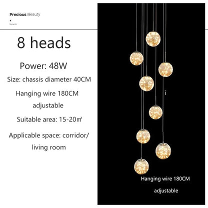 Nordic Glass Ball Led Pendant Lamp