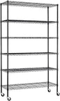 18x48x72 Inch Commercial Wire Shelving Unit with Wheels