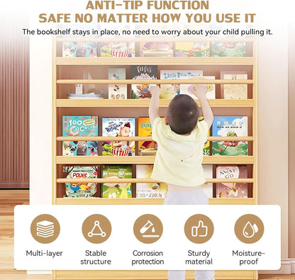 Behind Door Bookshelf, 6-Tier Narrow Wall Mounted