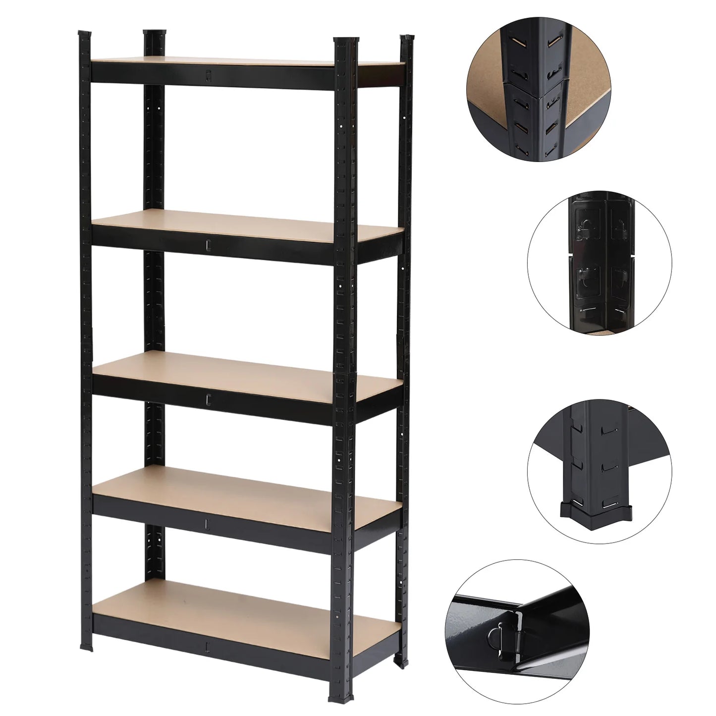 5 Tier Heavy Duty Metal Shelving Rack Unit