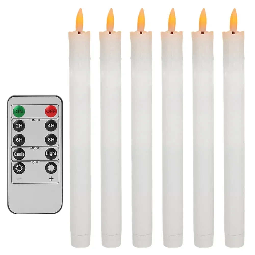 LED Flameless Taper Candles 6.5/11" Battery Operated