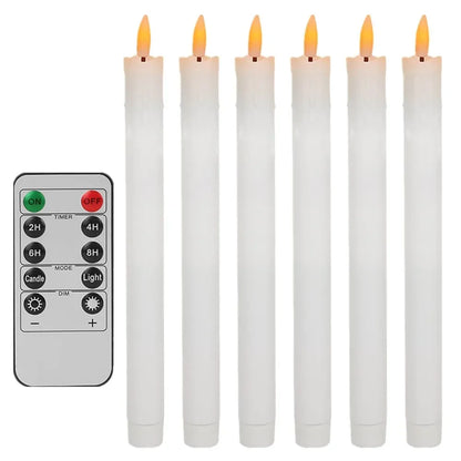 LED Flameless Taper Candles 6.5/11" Battery Operated