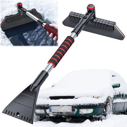 2 In 1 Car Snow Shovel Ergonomic Handle Retractable Snow Remover