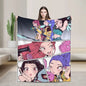 Demon Hunters Plush Blanket Girls Flannel Throw